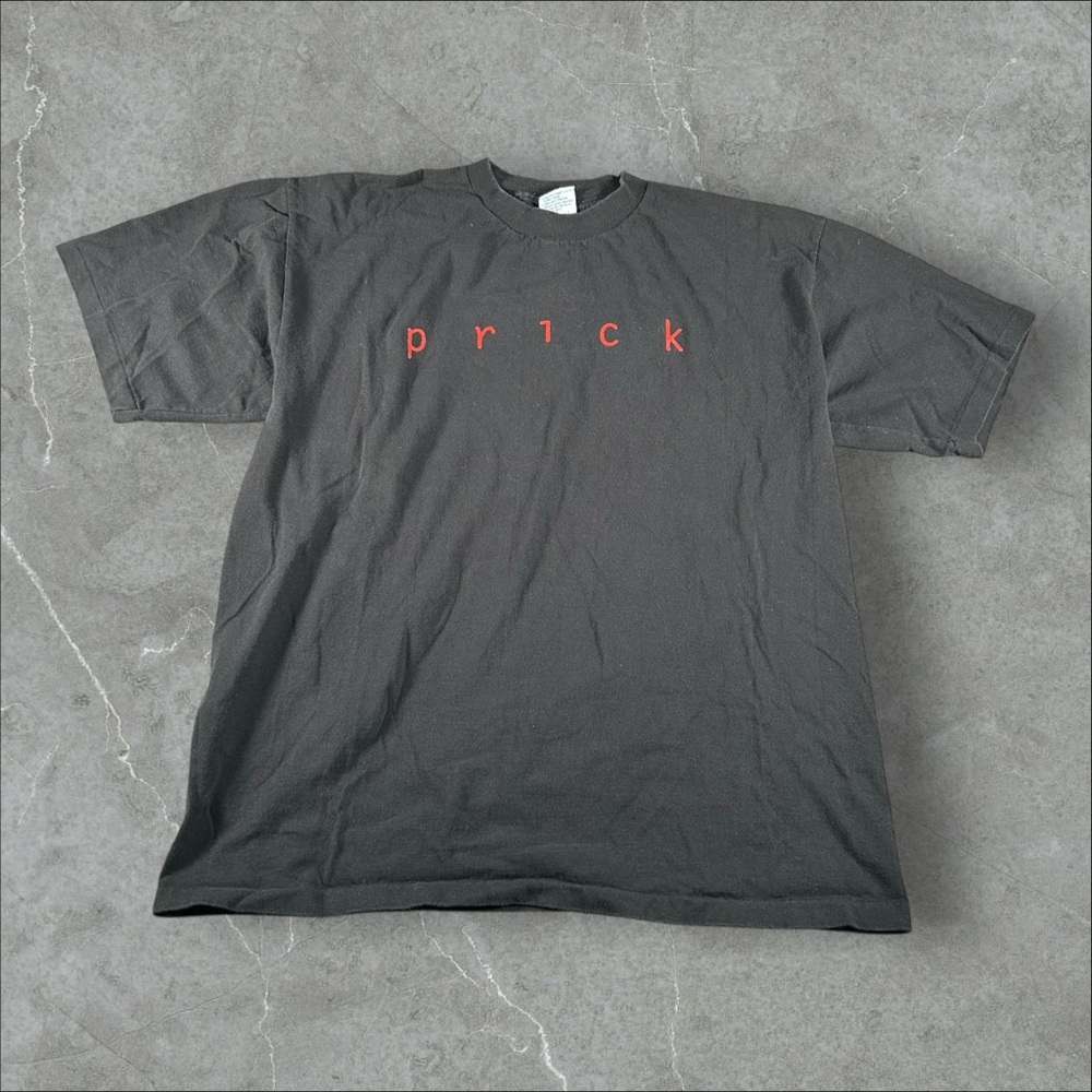 Vintage Prick Shirt Mens XL Black 90s Nine Inch Nails Rock Rare‎ Single Stitch